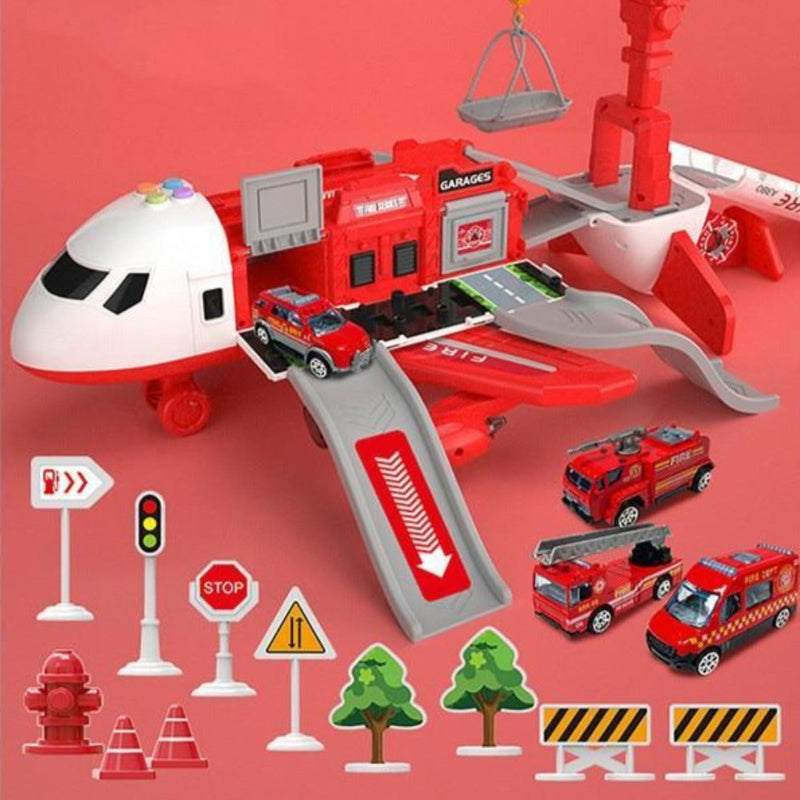 Extra große Flugzeug-Fahrzeug-Spielsets | Polizei-, Bau- oder Feuerwehrspielzeug