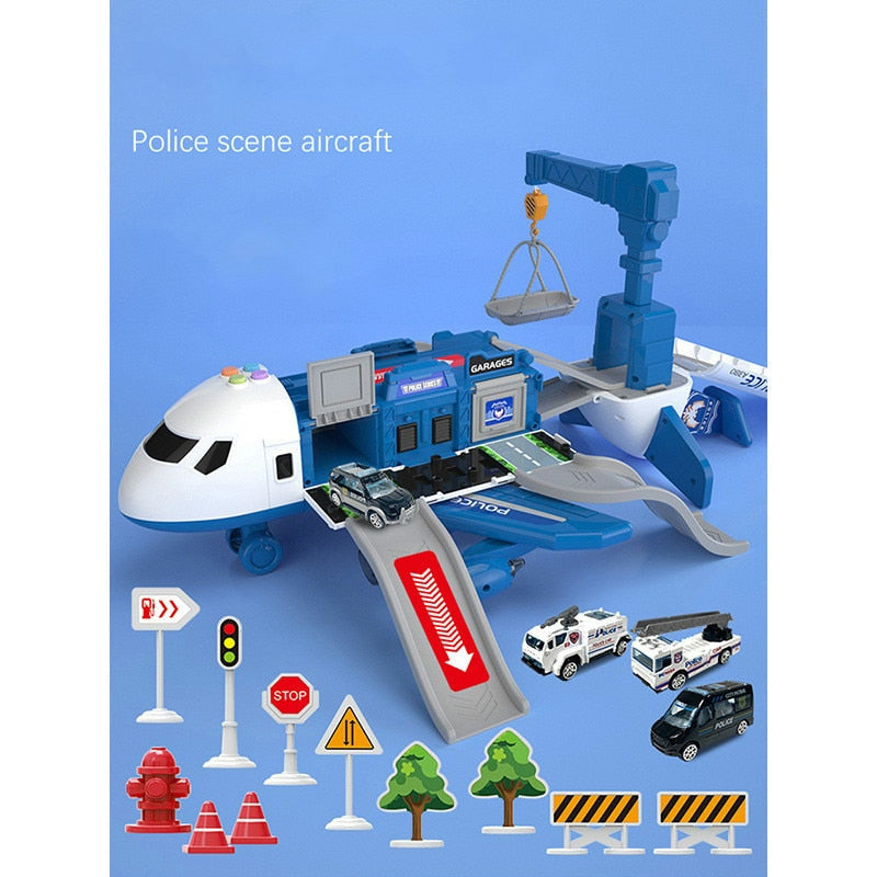Extra große Flugzeug-Fahrzeug-Spielsets | Polizei-, Bau- oder Feuerwehrspielzeug