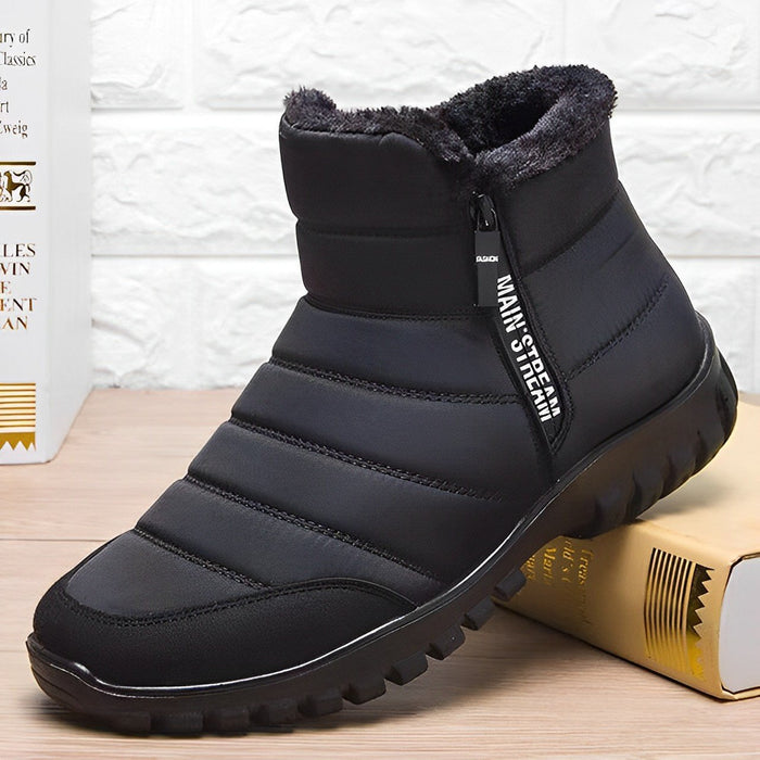 Men’s Waterproof Warm Cotton Zipper Snow Ankle Boots