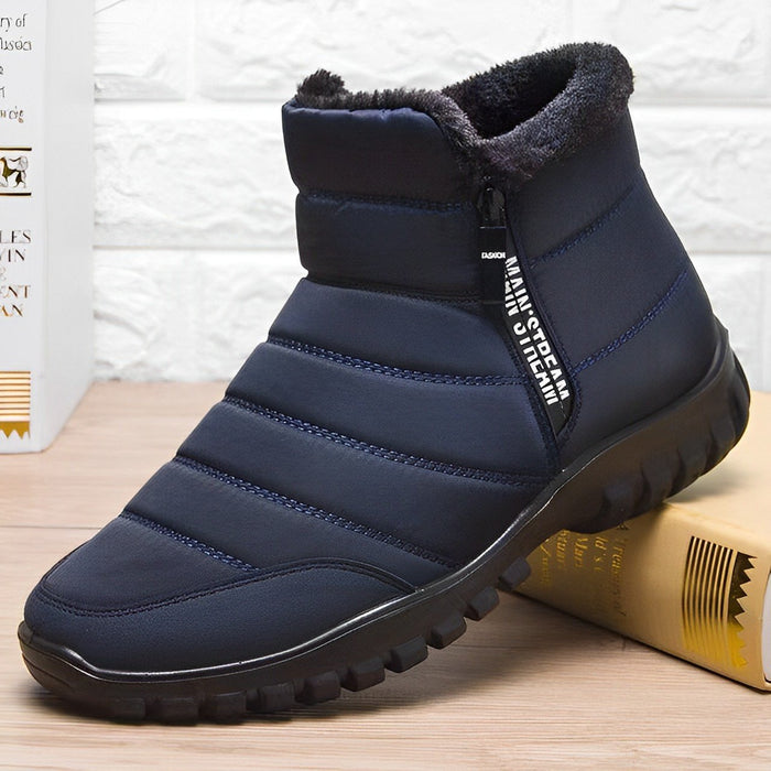 Men’s Waterproof Warm Cotton Zipper Snow Ankle Boots