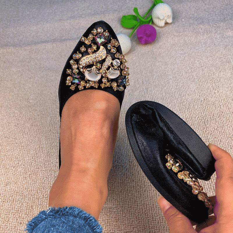 Asteria Rhinestone Flats Casual Comfort Dressy Flats